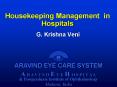 Housekeeping Management in Hospitals PowerPoint PPT Presentation