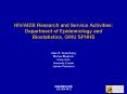 HIV/AIDS Research and Service Activities: Department of Epidemiology and Biostatistics, GWU SPHHS PowerPoint PPT Presentation