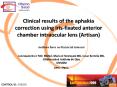 Clinical results of the aphakia correction using iris-fixated anterior chamber intraocular lens (Artisan) PowerPoint PPT Presentation