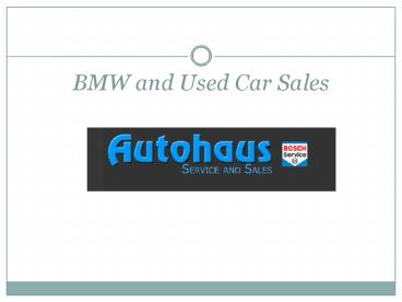 Bmw and Used Car Sales