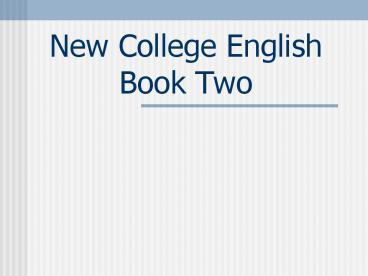 New College English Book Two