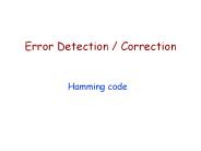 Error Detection / Correction