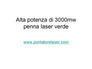 Alta potenza di 3000mw penna laser verde