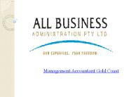 Management Accountant Gold Coast