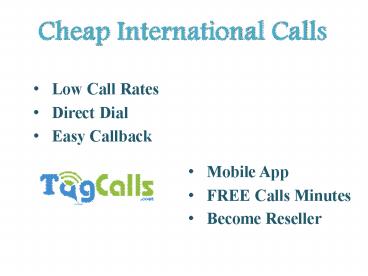 Cheap International Calls