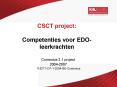 CSCT project: Competenties voor EDO- leerkrachten PowerPoint PPT Presentation