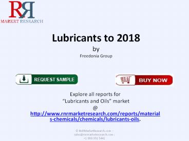 RnRMR: Lubricants Industry 2018