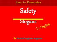 Easy to Remember Safety Slogans