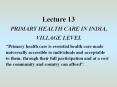 PRIMARY HEALTH CARE IN INDIA, PowerPoint PPT Presentation