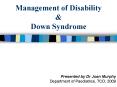 Management of Disability PowerPoint PPT Presentation