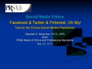 Social Media Ethics