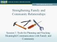 Session 3: Tools for Planning and Tracking Meaningful Communication with Family and Community PowerPoint PPT Presentation