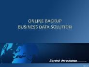 Online backup - Business data solution