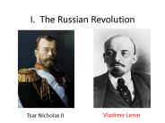 I. The Russian Revolution