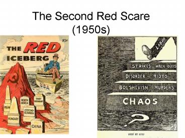 The Second Red Scare (1950s)