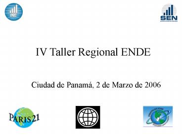 IV Taller Regional ENDE