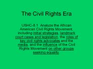 The Civil Rights Era