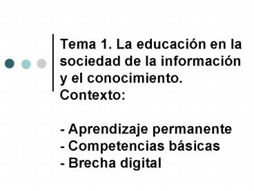 Tema 1. La educaci
