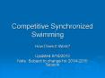 Competitive Synchronized Swimming PowerPoint PPT Presentation