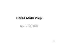 GMAT Math Prep PowerPoint PPT Presentation