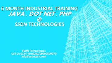 6 Month industrial training institute in Java, Dot Net, PHP Gurgaon Delhi Ncr