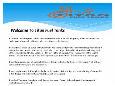 Auxiliary Fuel Tank