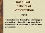 Unit 4 Part 1 Articles of Confederation