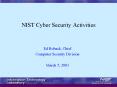 NIST Cyber Security Activities PowerPoint PPT Presentation