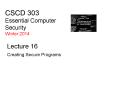 CSCD 303 Essential Computer Security Winter 2014 PowerPoint PPT Presentation