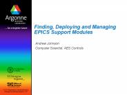 Finding, Deploying and Managing EPICS Support Modules