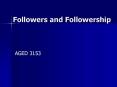 Followers and Followership PowerPoint PPT Presentation