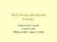 Web Design and Internet Literacy PowerPoint PPT Presentation