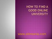 How to find a good online university