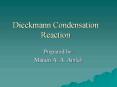Dieckmann Condensation Reaction PowerPoint PPT Presentation