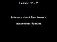 Inference about Two Means - Independent Samples PowerPoint PPT Presentation