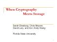 When Cryptography Meets Storage PowerPoint PPT Presentation
