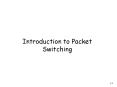 Introduction to Packet Switching PowerPoint PPT Presentation