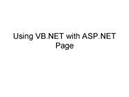 Using VB.NET with ASP.NET Page