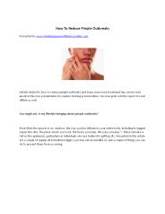 How to reduce pimple outbreaks