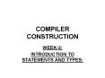 COMPILER CONSTRUCTION PowerPoint PPT Presentation