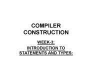 COMPILER CONSTRUCTION