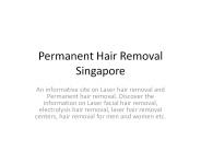 Permanent Hair Removal Singapore