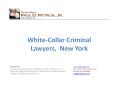 White-Collar Criminal Lawyers  New York PowerPoint PPT Presentation