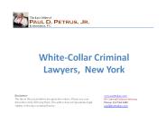 White-Collar Criminal Lawyers  New York