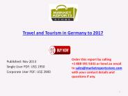 Travel and Tourism Industry in Germany to 2017