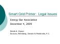 Smart Grid Primer: Legal Issues PowerPoint PPT Presentation