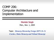 COMP 206: Computer Architecture and Implementation