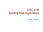 CSC 2720 Building Web Applications
