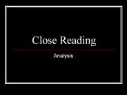 Close Reading