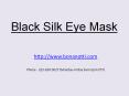 Black Silk Eye Mask PowerPoint PPT Presentation